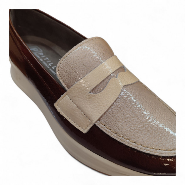 Mocasines Pitillos marrones casuales piel - 2