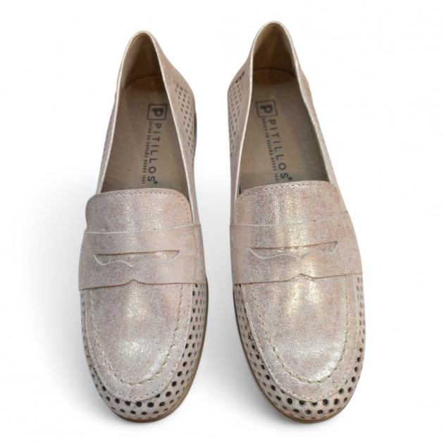 Mocasines Pitillos Oro plantilla extraíble - 2