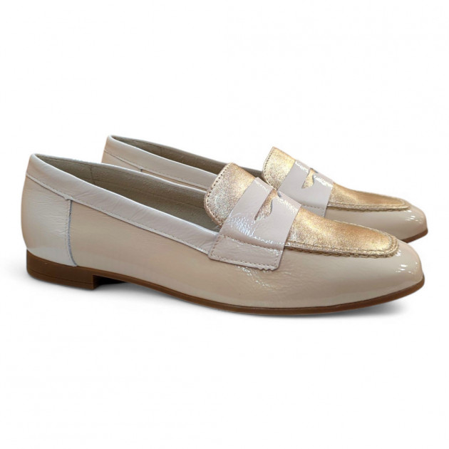 Mocasines verano Pitillos crema - 1