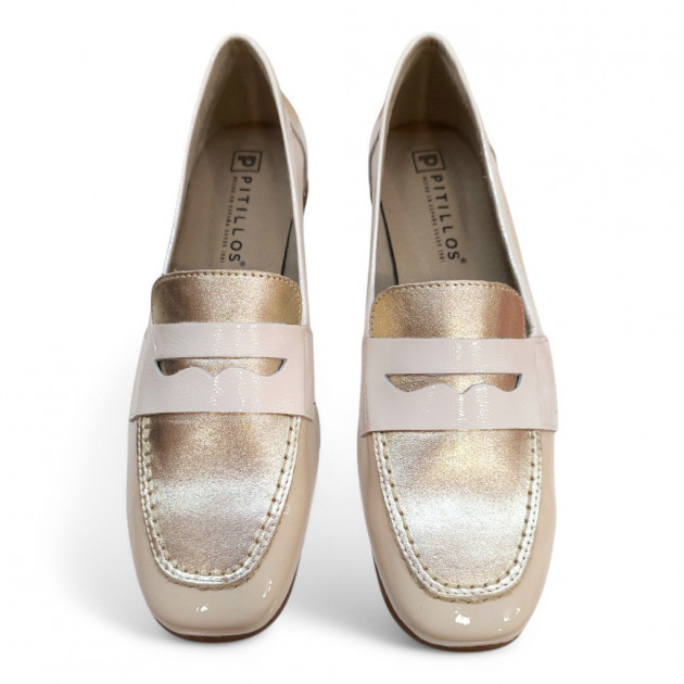 Mocasines verano Pitillos crema - 2