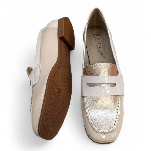 Mocasines verano Pitillos crema - 3