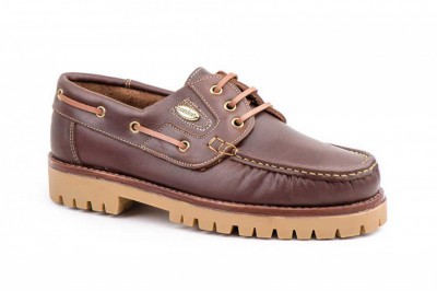 Náutico Atado Piel Marrón - 1