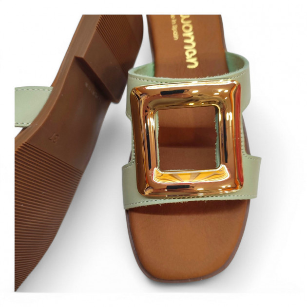 Pala verde menta con hebilla Oro Caterina y planta gel - 3