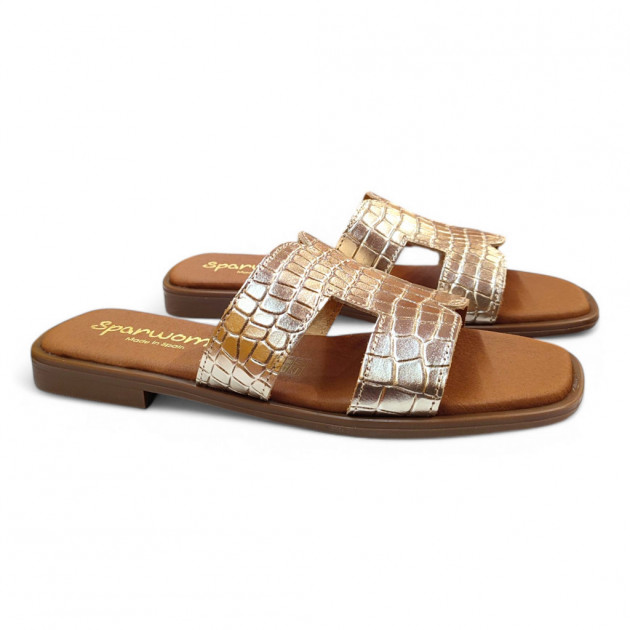 Palas doradas planas Sparwoman gel y piel - 1