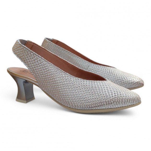 Salón pico destalonado Pitillos 10510 plata - 1