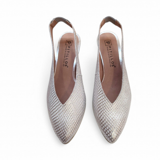 Salón pico destalonado Pitillos 10510 plata - 3