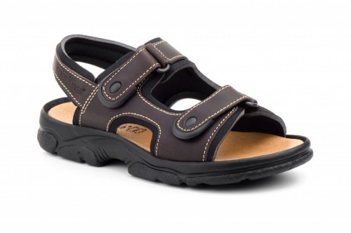 Sandalias velcros piel económicas - 1