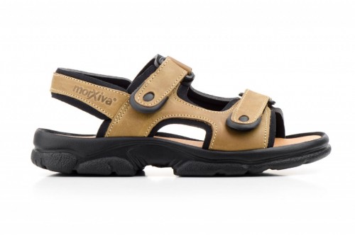 Sandalia Piel Velcro Taupe Aventura - 2