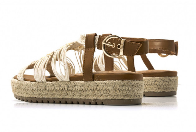Sandalia tiras Mustang plataforma yute - 3