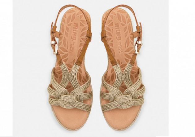 Sandalias cuña Mustang Elif gel piel - 2