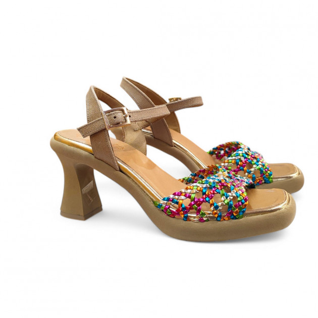 Sandalias de vestir con tacón multicolor Porronet piel - 1