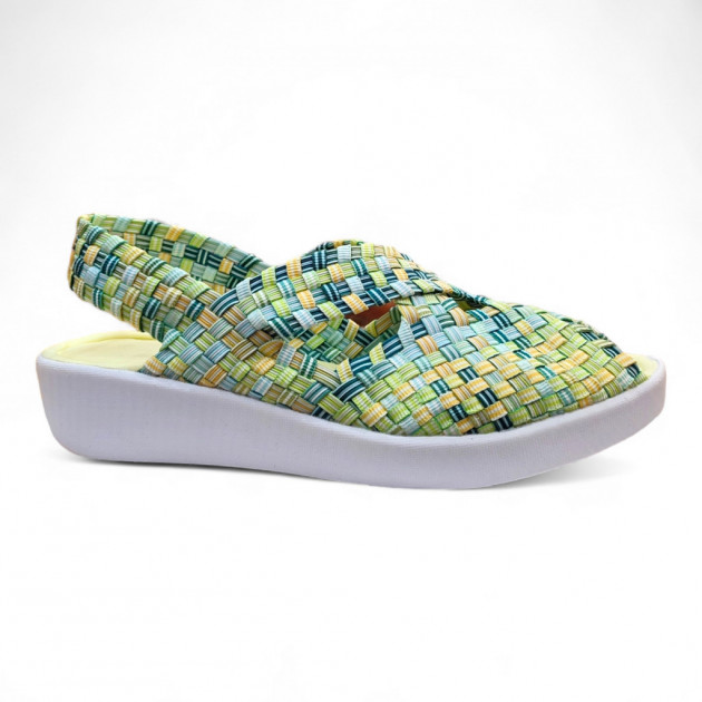 Sandalias Doctor Cutillas elásticos trenzados verde - 1