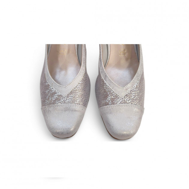 Sandalias Fiesta LICRA HORMA MUY ANCHA plata - 2