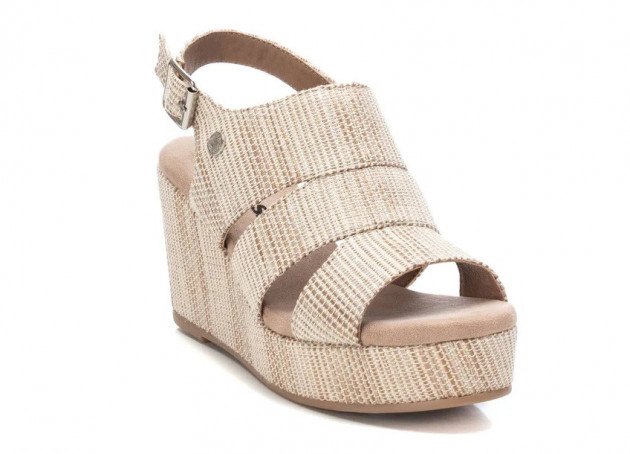 Sandalias tiras cuña Refresh taupe - 2