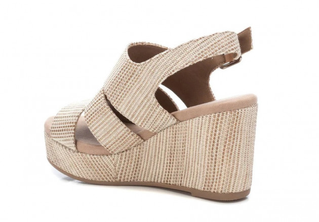 Sandalias tiras cuña Refresh taupe - 3