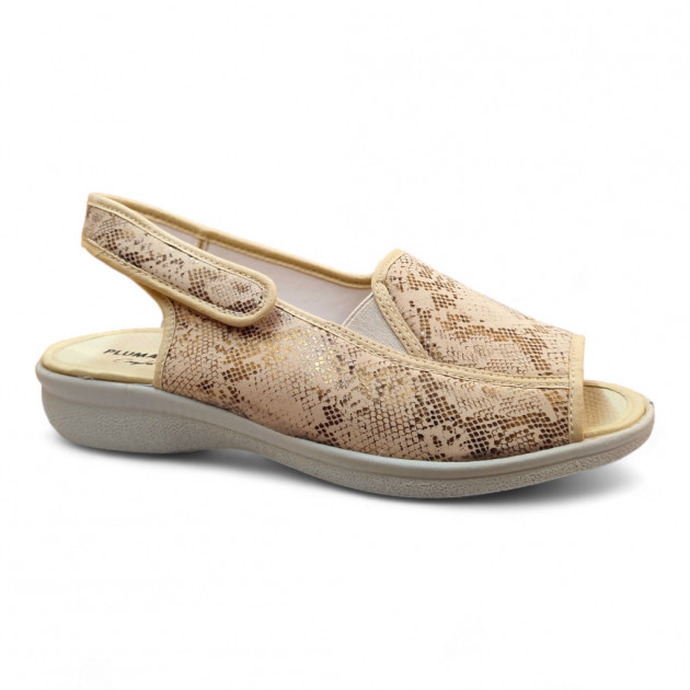 Sandalias todo licra Plumaflex oro - 1