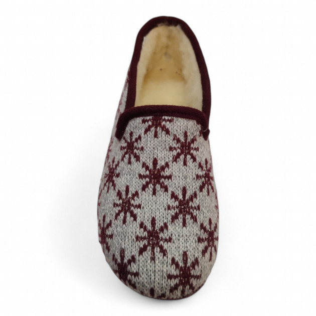 Zapatillas BORREGO para casa granate - 2