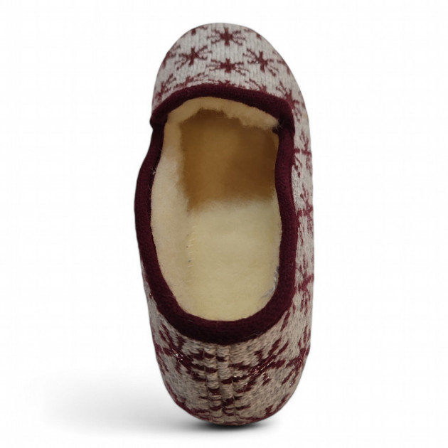 Zapatillas BORREGO para casa granate - 3