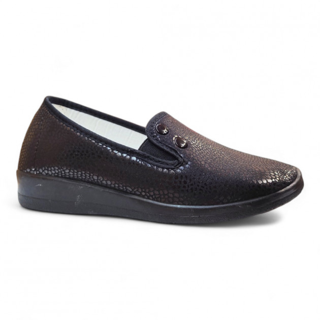 Zapatillas calle licra económicas negro - 1