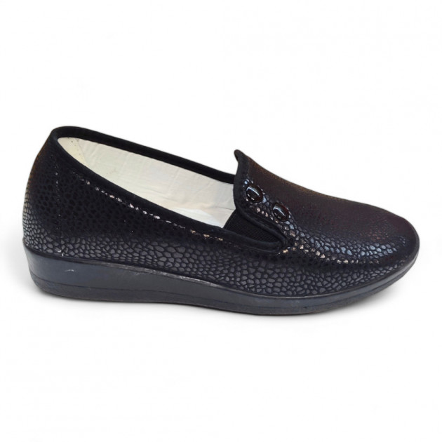 Zapatillas calle licra económicas negro - 3