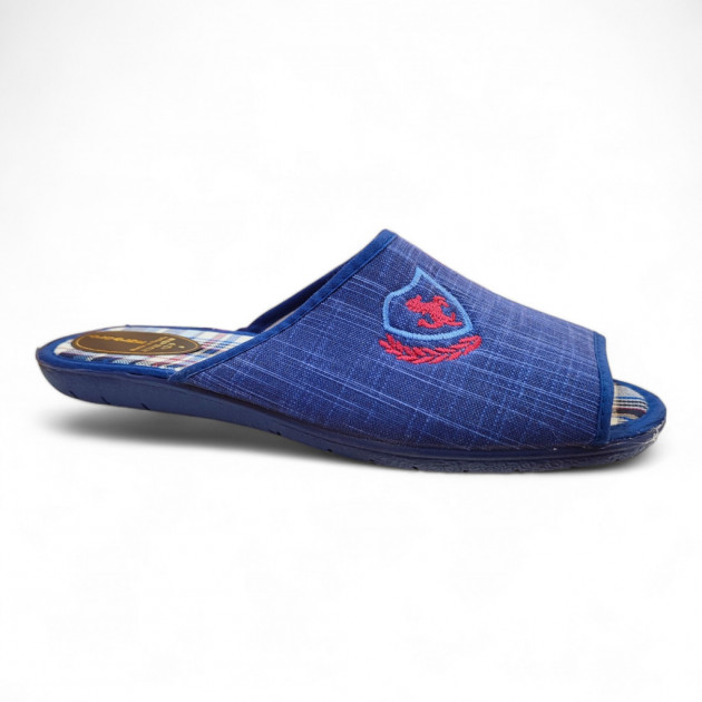 Zapatillas casa abiertas económicas para verano azul - 1