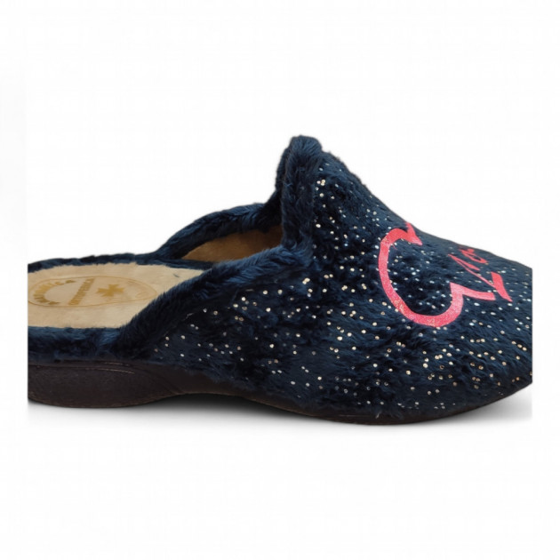 Zapatillas casa anatómicas y ortopédicas económicas azul - 3