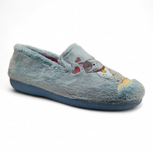 Zapatillas casa cerradas divertidas y económicas gatos - 2