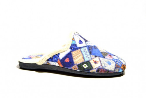 Zapatillas casa destalonadas azul - 1