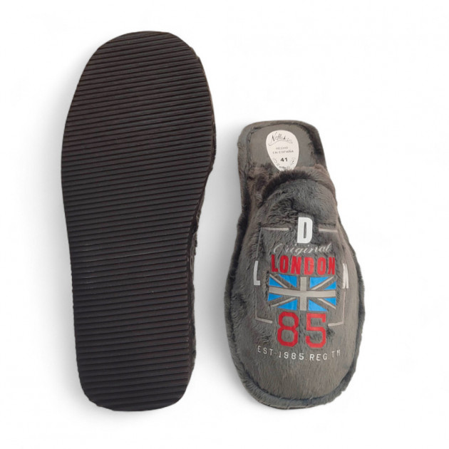 Zapatillas casa hombre London grises originales y ecónomicas - 2