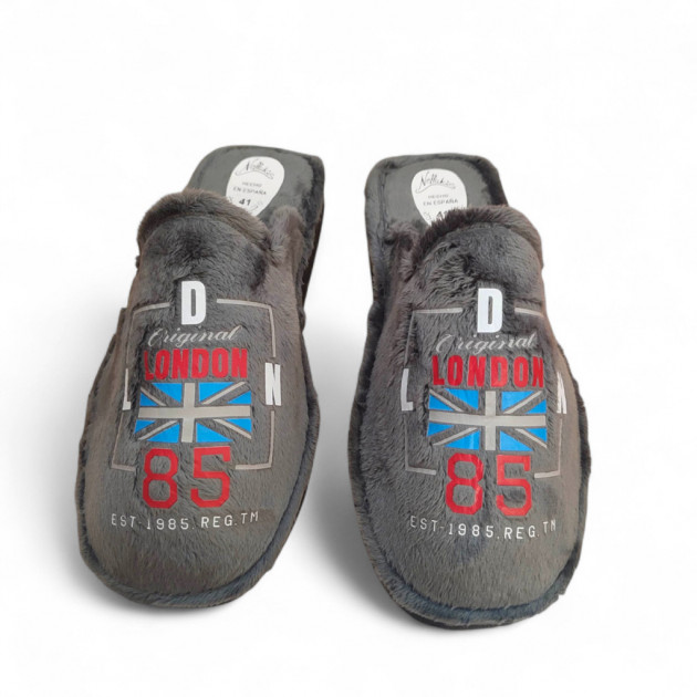 Zapatillas casa hombre London grises originales y ecónomicas - 3