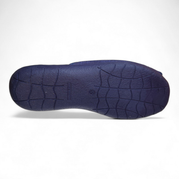 Zapatillas casa hombre punta cerrada todo año azul - 2