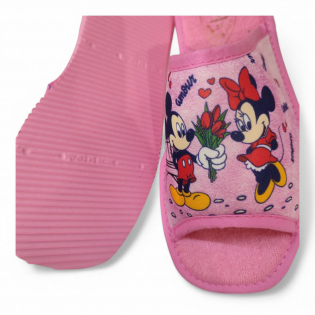 Zapatillas casa Mickey Mouse y Minnie económicas de verano rosa - 2