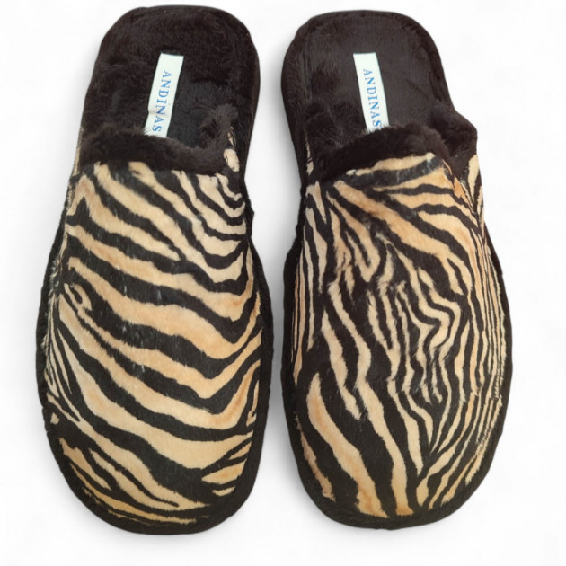 Zapatillas casa tigre animal print Andinas para invierno no pesan - 3