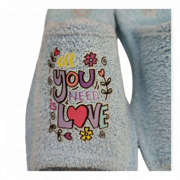 Zapatillas casa verano divertidas y económicas toalla celeste - 3