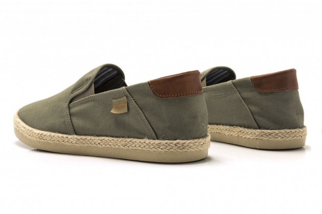 Zapatillas casuales lona Mustang mocasín kaky - 3