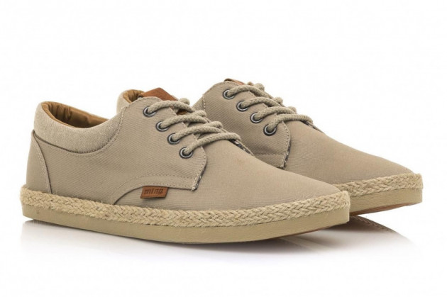 Zapatillas lona suela esparto verano Mustang beige - 1