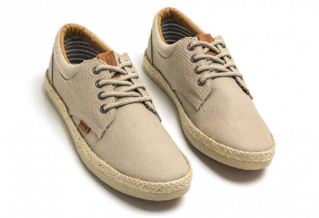 Zapatillas lona suela esparto verano Mustang beige - 2