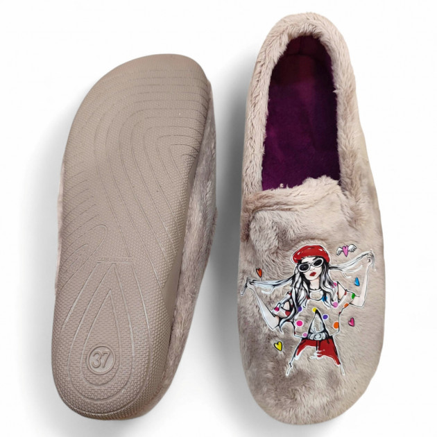 Zapatillas cerradas para casa Paris divertidas y económicas - 2