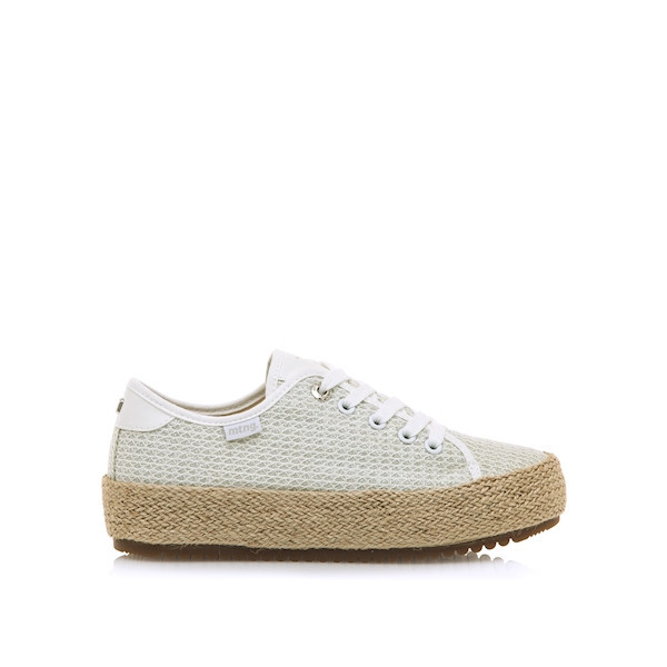 Zapatillas con plataforma esparto Mustang plata - 1