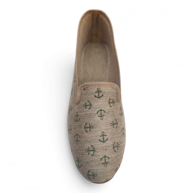 Zapatillas de casa cerradas verano Pelusin Anclas kaki - 2