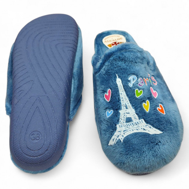 Zapatillas de casa de mujer juveniles económicas torre Eiffel - 2