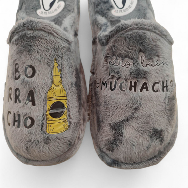 Zapatillas de casa divertidas para hombre Borracho pero buen muchacho - 2