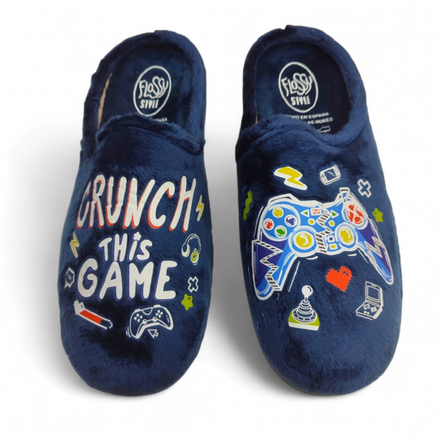 Zapatillas divertidas de chico con mando Play plantilla viscoelástica - 3