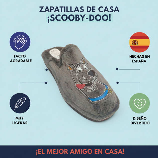 Zapatillas divertidas para casa en gris baratas - 2