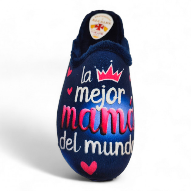 Zapatillas 'la Mejor Mama del Mundo' azul marino - 3