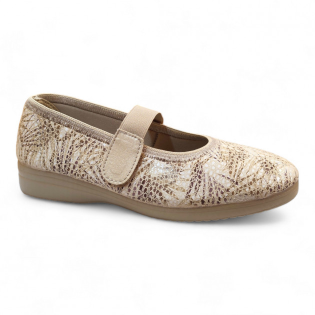 Zapatillas merceditas Muro licra beige - 1