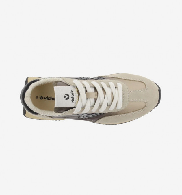 Zapatillas modernas Victoria borreguillo beige - 2