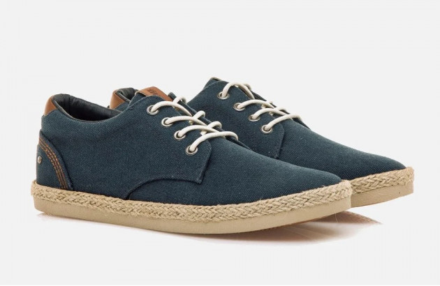 Zapatillas Mustang lona suela esparto azul - 1