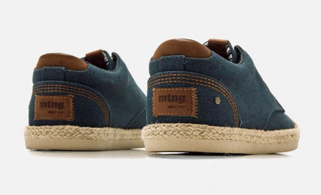 Zapatillas Mustang lona suela esparto azul - 3