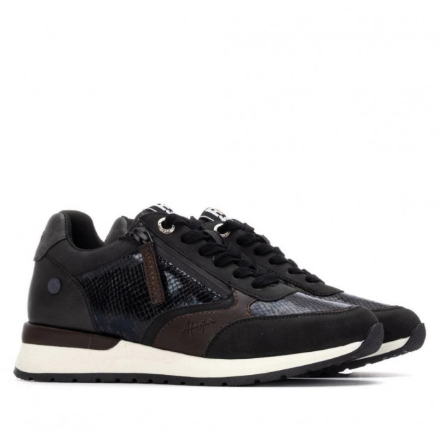 Zapatillas negras de mujer refresh con cremallera - 1